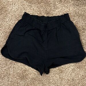 Women's Black Cotton Shorts